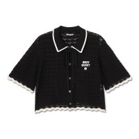MARY QUANT/マリークワント MARY QUANT レトロロゴクロッシェポロ カーディガン/508235060