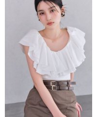 LILY BROWN/デコルテフリルカットトップス/508237623