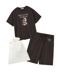 GELATO PIQUE HOMME/【ラッピング済み】【HOMME】【接触冷感】COOLレーヨンデザートロゴTシャツ&ハーフパンツSET/508237657