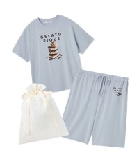 GELATO PIQUE HOMME/【ラッピング済み】【HOMME】【接触冷感】COOLレーヨンデザートロゴTシャツ&ハーフパンツSET/508237657