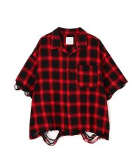 LHP/DankeSchon/ダンケシェーン/OMBRE CHECK DAMEGE S/S SHIRTS/508238364