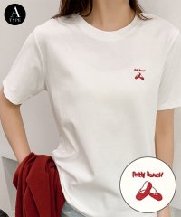 LOWO/ロワ LOWO 綿混ワンポイント刺繍Tシャツ カットソー/508238517