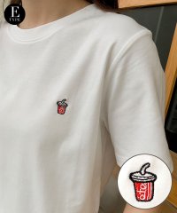 LOWO/ロワ LOWO 綿混ワンポイント刺繍Tシャツ カットソー/508238517
