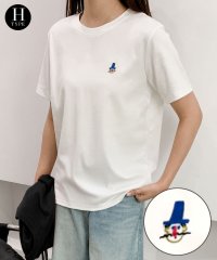 LOWO/ロワ LOWO 綿混ワンポイント刺繍Tシャツ カットソー/508238517