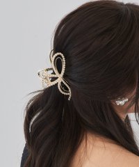 MAGASIN DE MODE Chou Chou/マガジンデモードシュシュ MAGASIN DE MODE Chou Chou パール ラインストーン リボンヘアクリップ OSWY/508238613