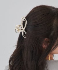 MAGASIN DE MODE Chou Chou/マガジンデモードシュシュ MAGASIN DE MODE Chou Chou パール ラインストーン リボンヘアクリップ OSWY/508238613