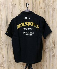 AVIREX/アヴィレックス AVIREX ANNAPOLIS WORK SHIRT アナポリス 半袖 ワークシャツ 刺繍 ミリタリー シャツ トップス メンズ ブランド/508238920