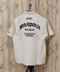 AVIREX/アヴィレックス AVIREX ANNAPOLIS WORK SHIRT アナポリス 半袖 ワークシャツ 刺繍 ミリタリー シャツ トップス メンズ ブランド/508238920