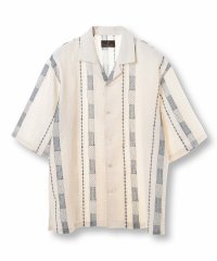 DISTINCTION MEN'S BIGI/総柄刺繍オープンカラー半袖シャツ/508238967