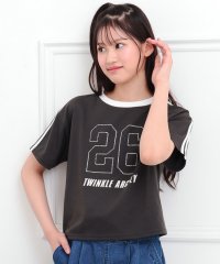 PINK-latte/ラインストーンナンバリングTシャツ/508239196