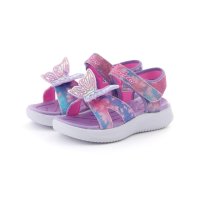 SKECHERS/スケッチャーズ SKECHERS ジュニア キッズ 子供靴 女の子 ジャンプスターズ サンダル バタフライ ブライツ 301109L 光る靴 可愛い/508239458