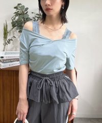 Jewelobe/ジュエローブ Jewelobe カシュクールレースストラップオフショルTシャツ/508239492