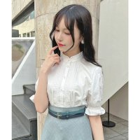F.i.n.t/フィント F i.n.t 【洗える】レースピンタック使い半袖ブラウス/508239638