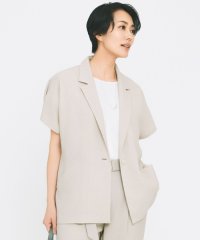JIYU-KU /【カタログ掲載・セットアップ対応・接触冷感・UVカット・洗える】ライトリネンライクショートスリーブ ジャケット/508239665