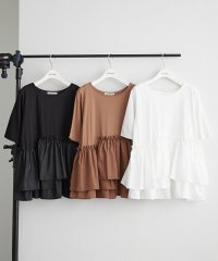 NICE CLAUP/OLIVE des OLIVE OUTLET/【接触涼感】ペプラムTシャツ/508239690
