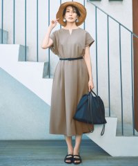 JIYU-KU(LARGE SIZE)/【17号サイズまで展開・カタログ掲載・UVカット・洗える】ウーステッドライク ワンピース/508239708