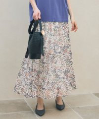 JIYU-KU(LARGE SIZE)/【セットアップ対応・洗える】ボタニカルフラワープリントティアード スカート/508239731