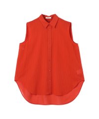 MACPHEE/ドビーストライプ ノースリーブレギュラーカラーシャツ/508239777