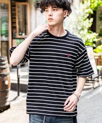 Rocky Monroe/ロッキーモンロー Rocky Monroe ロゴT 半袖 ワンポイント 刺繍 メンズ レディース Tシャツ カットソー ボーダー バックプリント リラックス U/508239992