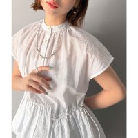 Classical Elf/クラシカルエルフ Classical Elf 大人カジュアルに活躍。前後2wayサッカー素材アシンメトリーティアードフリルプルオーバー/508240049