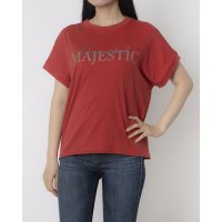EGLANTINE/エグランティーヌ EGLANTINE 刺繍×プリントロゴ半袖Tシャツ【日本製】/508240250