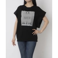 EGLANTINE/エグランティーヌ EGLANTINE オーガンジー加工半袖ロゴカットソー/508240258