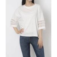 EGLANTINE/エグランティーヌ EGLANTINE 袖フリンジレース5分袖カットソー/508240263