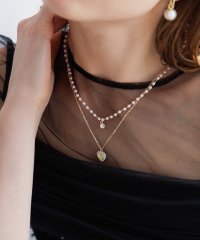 Leja/レジャ Leja ハートビジューパール2連ネックレス結婚式 パーティー 成人式 二次会 同窓会 お呼ばれ オケージョン 20代 30代 40代/508240283