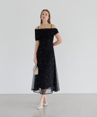 Leja/レジャ Leja 2WAYチュールトップスパールAラインドレスワンピース2点セット美脚効果結婚式 パーティードレス 成人式 二次会 同窓会 お呼ばれ オケージョ/508240284