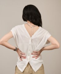 サロン　アダム　エ　ロペ/リネンニットベスト2WAYカーディガン［ドライタッチ・洗える］/508240513