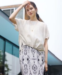 NIJYUSANKU（LARGE SIZE）/【SLOW/一部店舗限定】ナチュラルピケワッシャー ブラウス/508240852