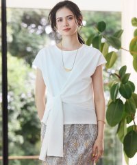 NIJYUSANKU（LARGE SIZE）/【SLOW/一部店舗限定】ライトツイストコットン サッシュデザイン Tシャツ/508240861