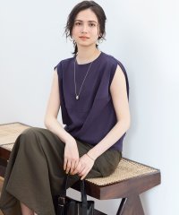 NIJYUSANKU（LARGE SIZE）/【SLOW/一部店舗限定】ライトツイストコットン 切り替えデザイン Tシャツ/508240862