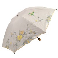 CHINOISERIE MODERN KYOTO/シノワズリーモダンキョウト シノワズリーモダン京都 優雅花鳥刺繍ミニ折りたたみ晴雨兼用傘/507092600