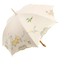 CHINOISERIE MODERN KYOTO/シノワズリーモダンキョウト シノワズリーモダン京都 シノワズリーモダンキョウト シノワズリーモダン京都 優雅花鳥刺繍 かわず張り長日傘 50cm/507092607