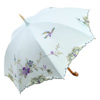 CHINOISERIE MODERN KYOTO/シノワズリーモダンキョウト シノワズリーモダン京都 シノワズリーモダンキョウト シノワズリーモダン京都 優雅花鳥刺繍 かわず張り長日傘 50cm/507092607