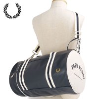FRED PERRY/フレッドペリー FRED PERRY CLASSIC BARREL BAG NAVY－ECRU [L7255－635]/507093125