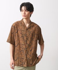 THE SHOP TK/総柄サッカー半袖シャツ マシンウォッシャブル/508189484