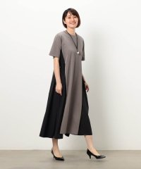 NICOLE white/【WALDO】サイドスピンドル異素材使いワンピース/508221833