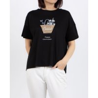 BRODIAEA/ブローディア BRODIAEA かごバッグデザイン半袖Tシャツ/508237267