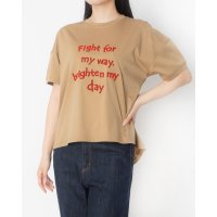 BRODIAEA/ブローディア BRODIAEA 歯ブラシ加工ロゴ半袖Tシャツ/508240254