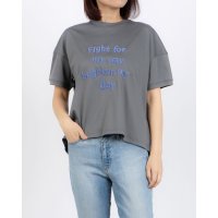 BRODIAEA/ブローディア BRODIAEA 歯ブラシ加工ロゴ半袖Tシャツ/508240254