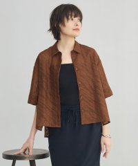 ICB（LARGE SIZE）/【洗える】ゼブラシアーJQ クロップドシャツ/508241058