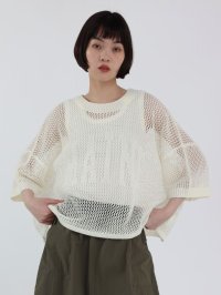 LASUD/ラシュッド LASUD オーバーメッシュニットロゴPO/508241216