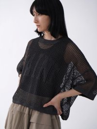 LASUD/ラシュッド LASUD オーバーメッシュニットロゴPO/508241216