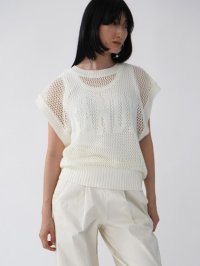 LASUD/ラシュッド LASUD メッシュニットロゴベスト/508241217