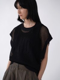 LASUD/ラシュッド LASUD メッシュニットロゴベスト/508241217