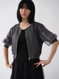 LASUD/ラシュッド LASUD チュールドッキングショートブルゾン/508241219