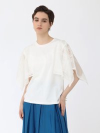 Aga/アーガ Aga 刺繍レーススリーブカットソー/508241222