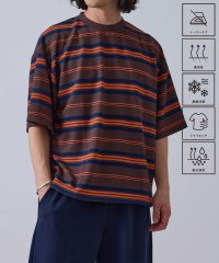 JUNRed/【セットアップ対応】j.n.r.d/ウェーブワッフルボーダーTシャツ/508241258